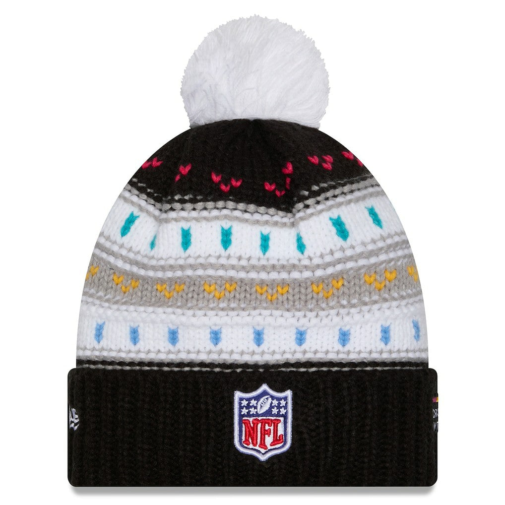 Miami Dolphins New Era Women's 2025 NFL Crucial Catch Cuffed Knit Hat with Pom - Black online