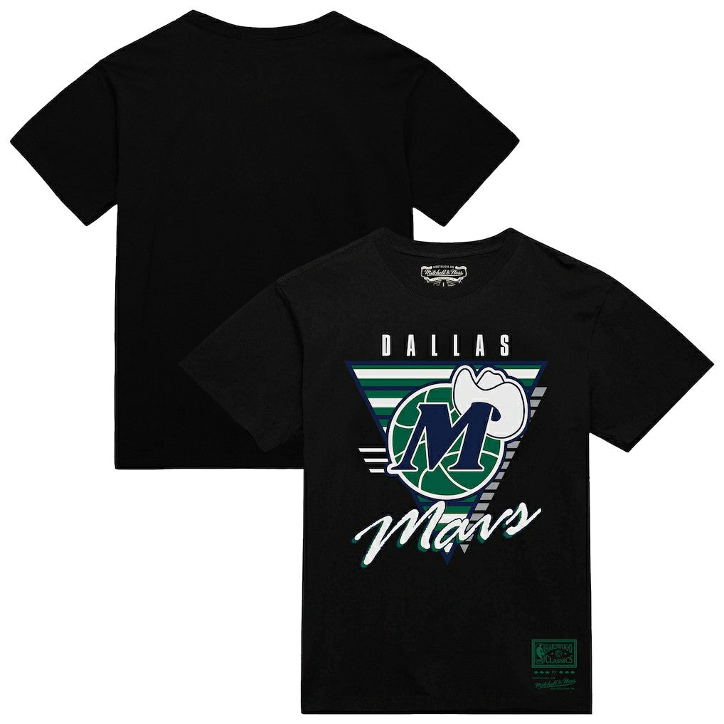 Dallas Mavericks Worldwide Collection Tri-Logo T-Shirt sale - Black | Mitchell & Ness shop