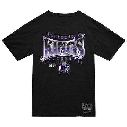 Sacramento Kings Worldwide Collection Glow Up T-Shirt - Black | Mitchell & Ness discount