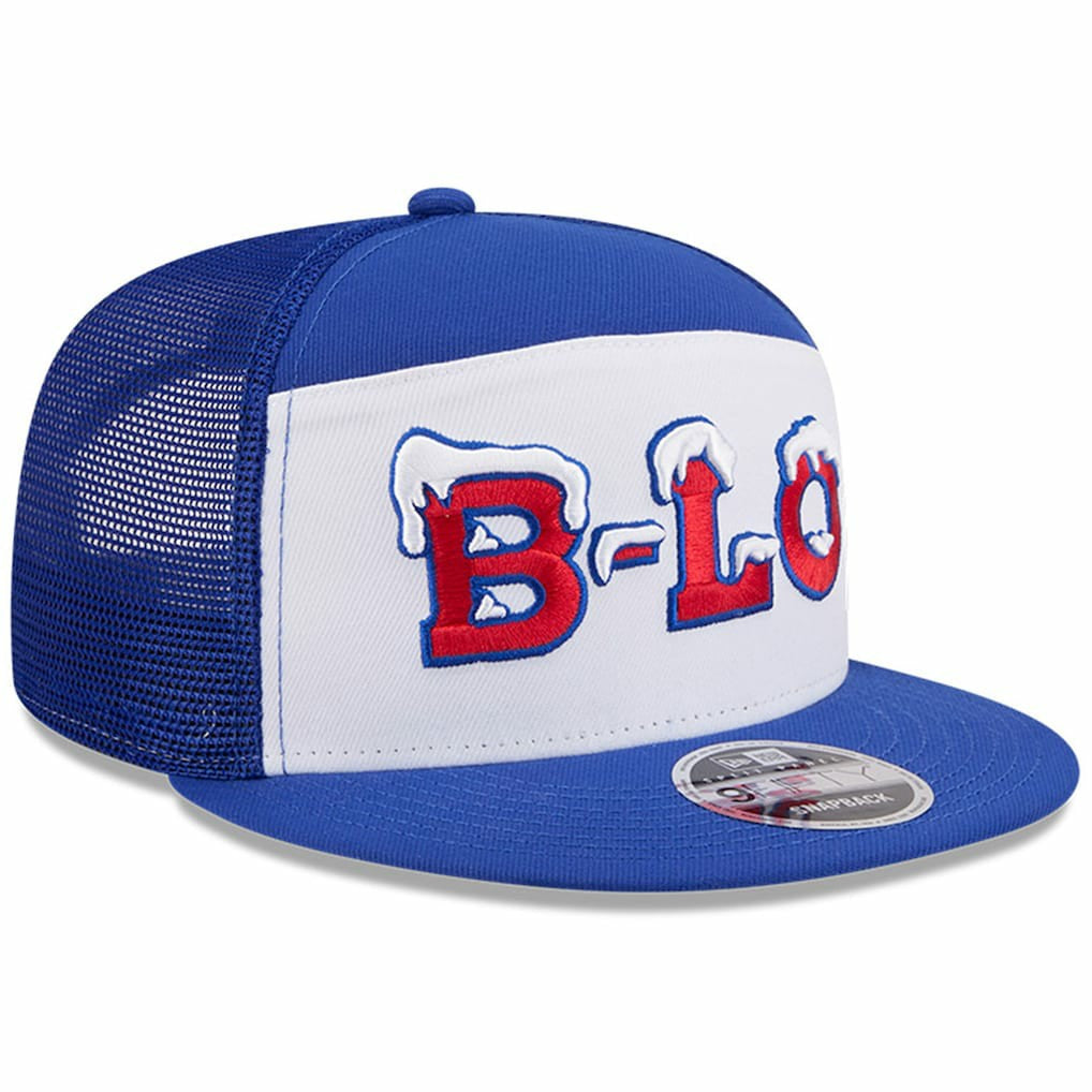 Buffalo Bills New Era 2025 Rivalries Collection Team Split Panel 9FIFTY Snapback Hat - White/Royal cheap