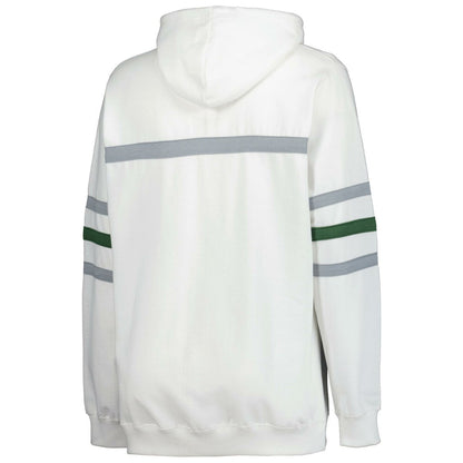 Green Bay Packers Women's Plus Size Head Coach Throwback Pullover Hoodie - White on sale