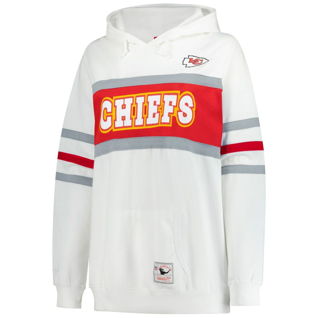 Kansas City Chiefs Women's Plus Size Head Coach Throwback Pullover Hoodie - White outlet