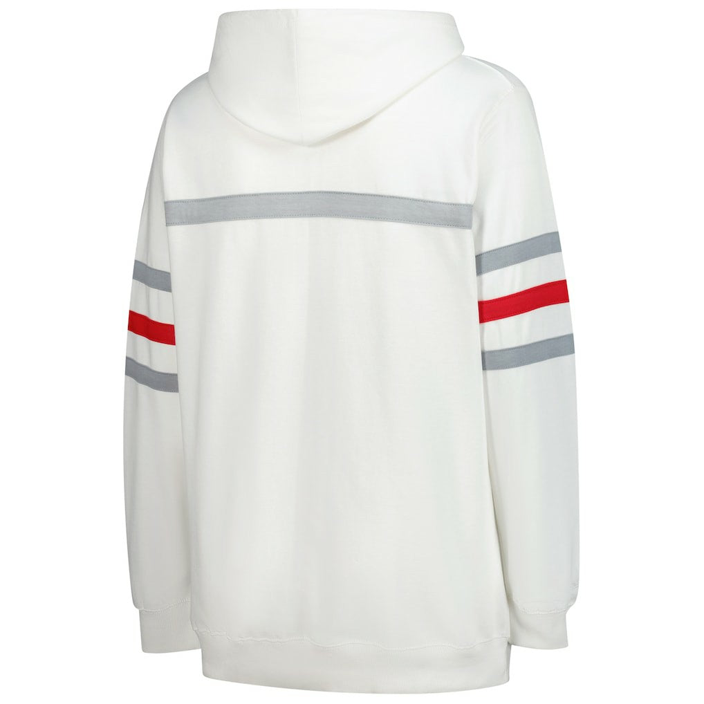 Kansas City Chiefs Women's Plus Size Head Coach Throwback Pullover Hoodie - White outlet