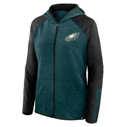 Philadelphia Eagles Women's Plus Size End Around Pass Full-Zip Hoodie - Midnight Green on sale