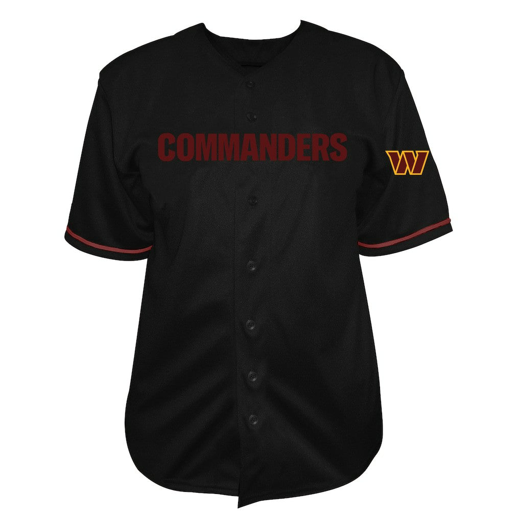 Jayden Daniels Washington Commanders Big & Tall Baseball Button-Up Shirt - Black cheap