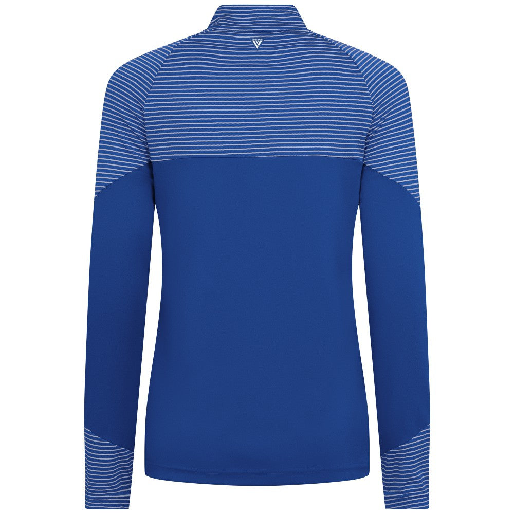 New York Mets Levelwear Women's Classic Stripes Insignia 2.0 Raglan Quarter-Zip Top - Royal