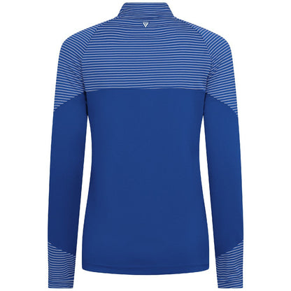 New York Mets Levelwear Women's Classic Stripes Insignia 2.0 Raglan Quarter-Zip Top - Royal