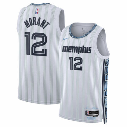 Ja Morant Memphis Grizzlies Unisex 2025/26 Swingman Jersey - White - City Edition | Nike on sale