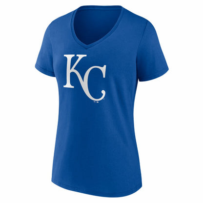 Kansas City Royals Women's Logo V-Neck T-Shirt - Royal