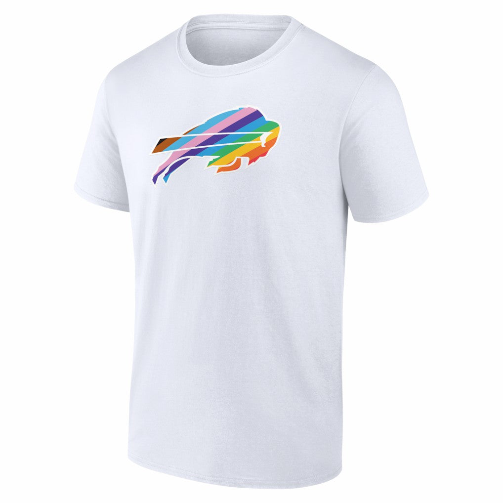 Buffalo Bills Logo Pride T-Shirt - White for sale