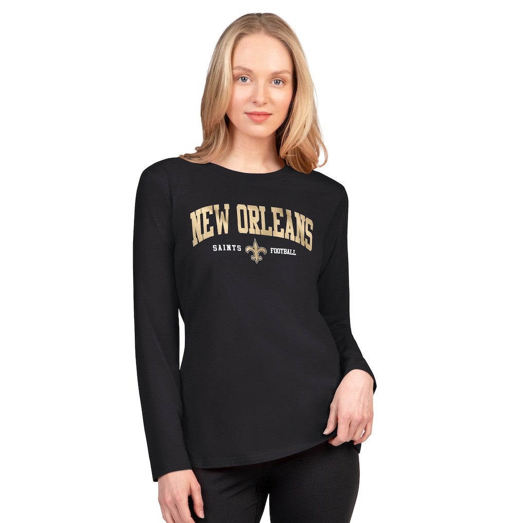 New Orleans Saints G-III 4Her by Carl Banks Women's Best Play Long Sleeve T-Shirt - Black discount