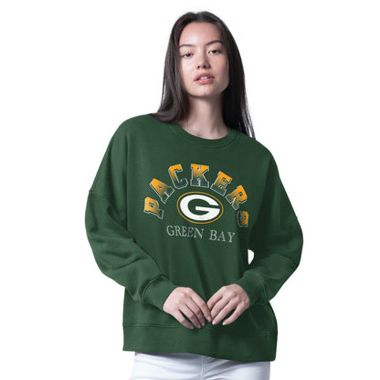 Green Bay Packers G-III 4Her by Carl Banks Women's Oversized Feud Sweatshirt - Green discount