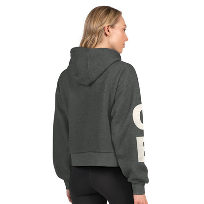 Green Bay Packers Starter Women's Star Player Cropped Fleece Pullover Hoodie - Heather Charcoal sale