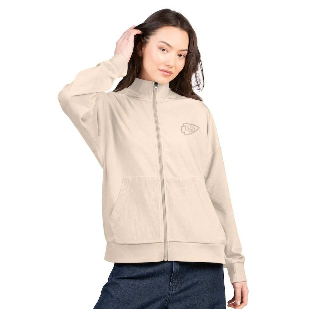 Kansas City Chiefs G-III 4Her by Carl Banks Women's Rookie Full-Zip Hoodie - Tan outlet
