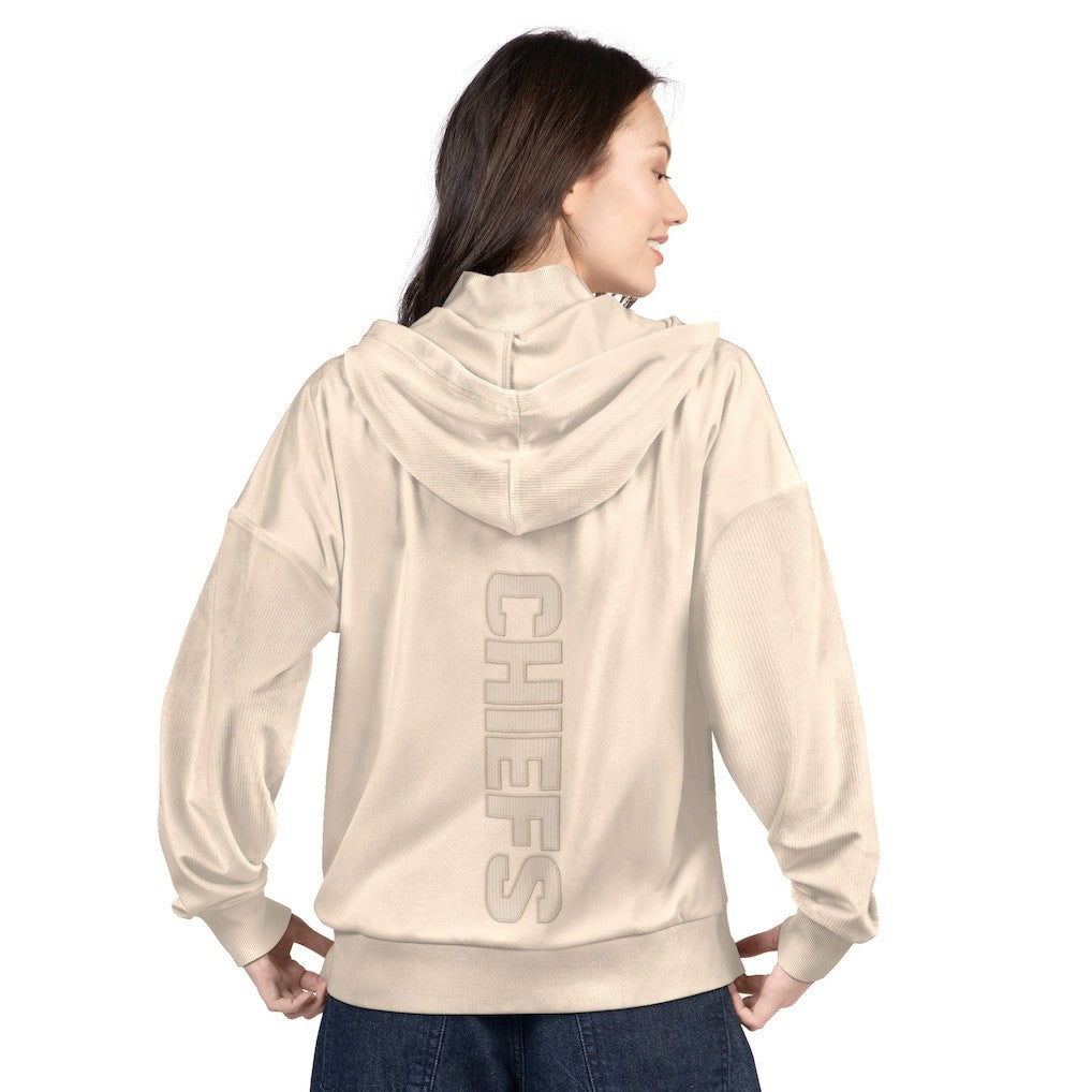 Kansas City Chiefs G-III 4Her by Carl Banks Women's Rookie Full-Zip Hoodie - Tan outlet