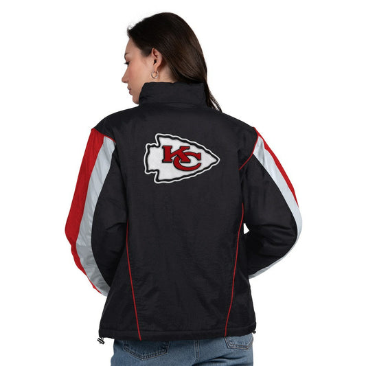 Kansas City Chiefs Starter Women's Thursday Night Gridiron Half-Zip Jacket - Black/Red online