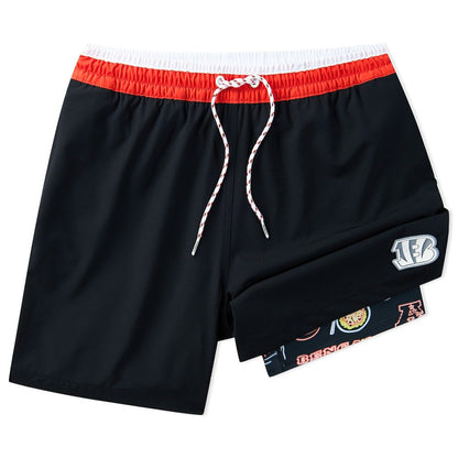 Cincinnati Bengals Chubbies 5.5" Classic Lined Swim Trunks - Black for sale