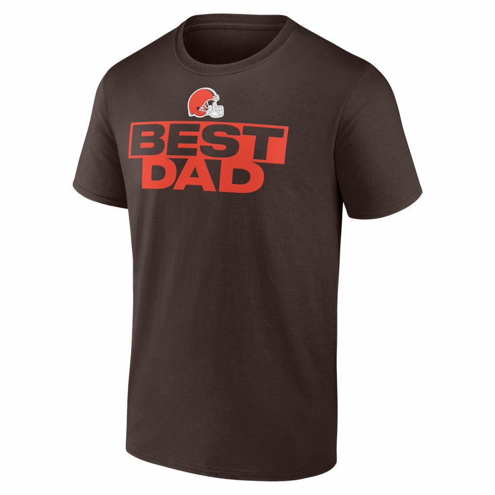 Cleveland Browns Best Dad Father's Day T-Shirt - Brown for sale