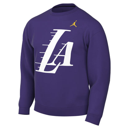 Los Angeles Lakers Jordan Brand Statement Edition Sweatshirt - Purple sale