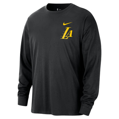 Los Angeles Lakers 2025/26 City Edition Remix Essential Logo Long Sleeve T-Shirt - Black | Nike cheap