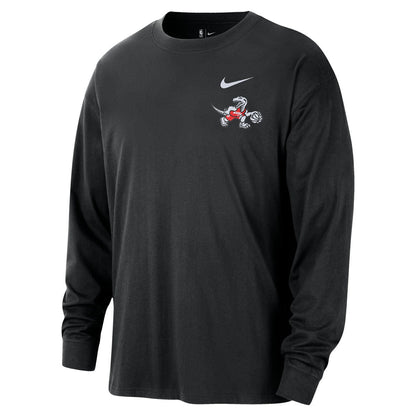 Toronto Raptors 2025/26 City Edition Remix Essential Logo Long Sleeve T-Shirt - Black | Nike for sale