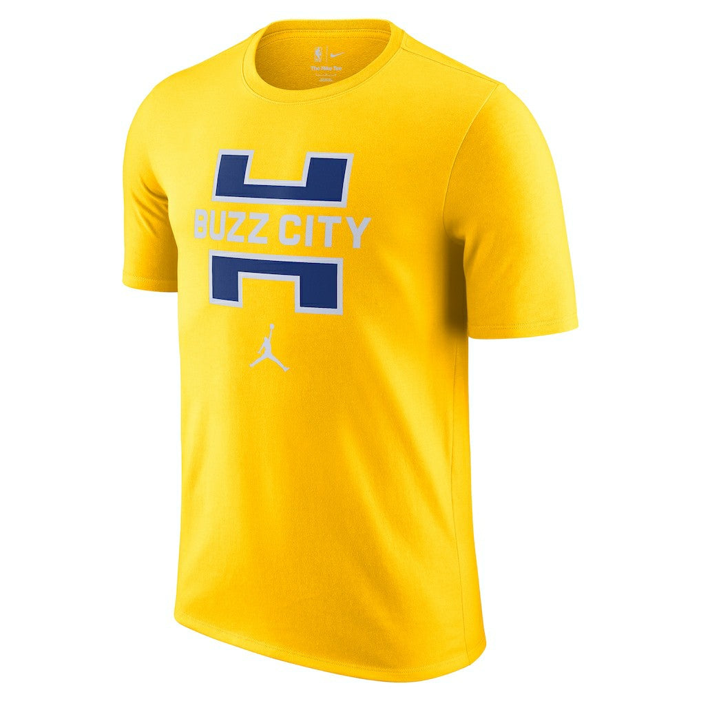 Charlotte Hornets Jordan Brand 2025/26 City Edition Remix Essential Logo T-Shirt - Yellow online