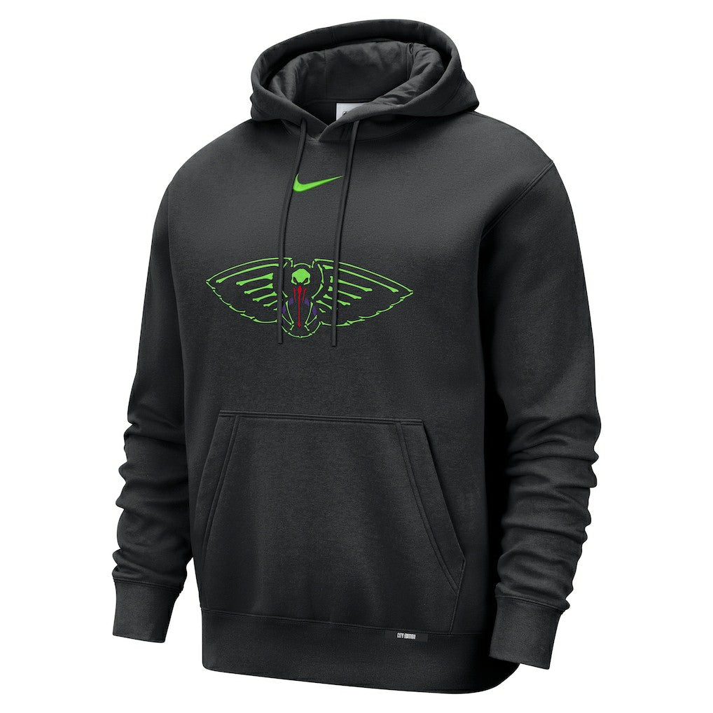 New Orleans Pelicans 2025/26 City Edition Essential Logo Remix Hoodie - Black | Nike for sale
