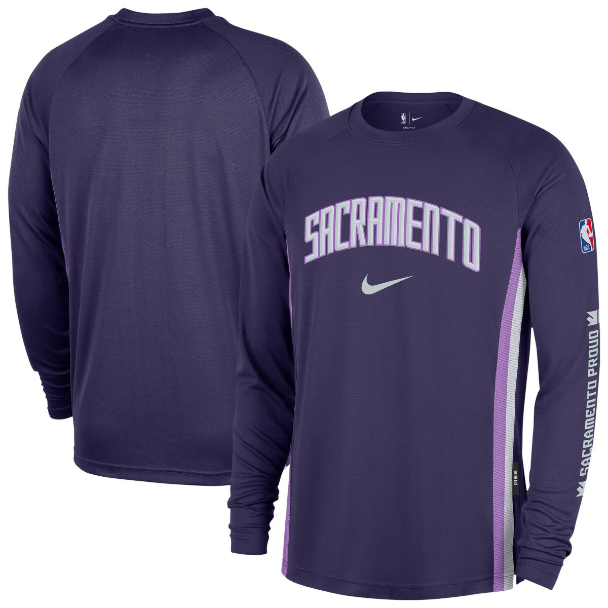 Sacramento Kings 2025/26 City Edition Authentic Pregame Dri-FIT Long Sleeve Shooting T-Shirt - Purple | Nike sale
