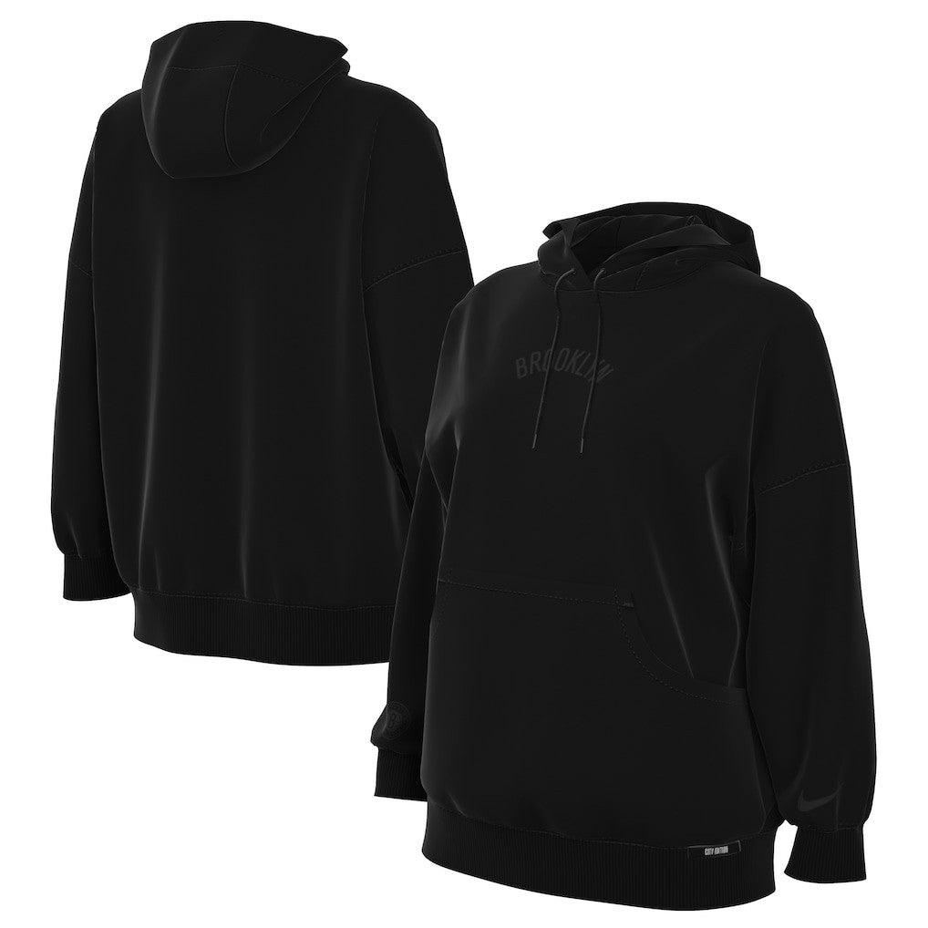 Brooklyn Nets Women's 2025/26 City Edition Remix Premium Fleece Hoodie - Black | Nike outlet