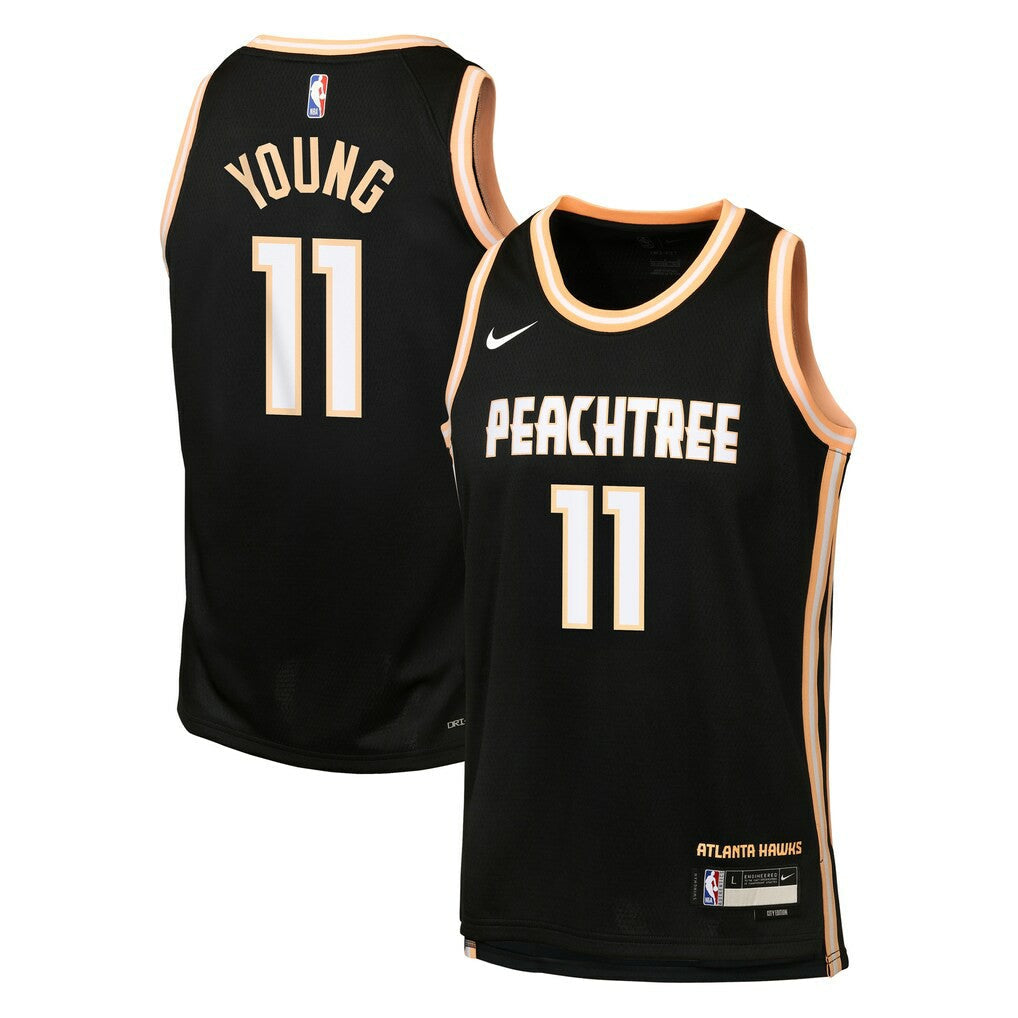 Trae Young Atlanta Hawks Youth 2025/26 City Edition Swingman Jersey - Black | Nike on sale