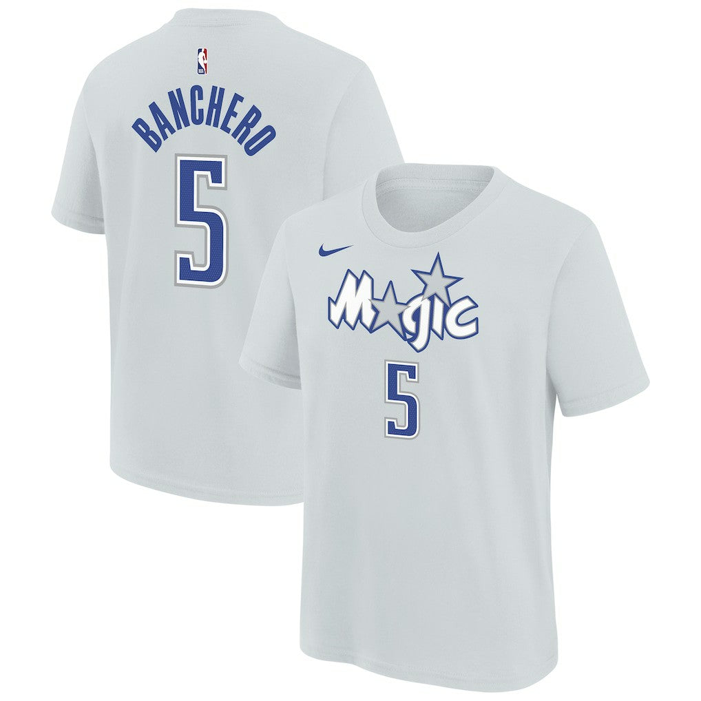 Paolo Banchero Orlando Magic Youth 2025/26 City Edition Name & Number T-Shirt - Silver | Nike cheap