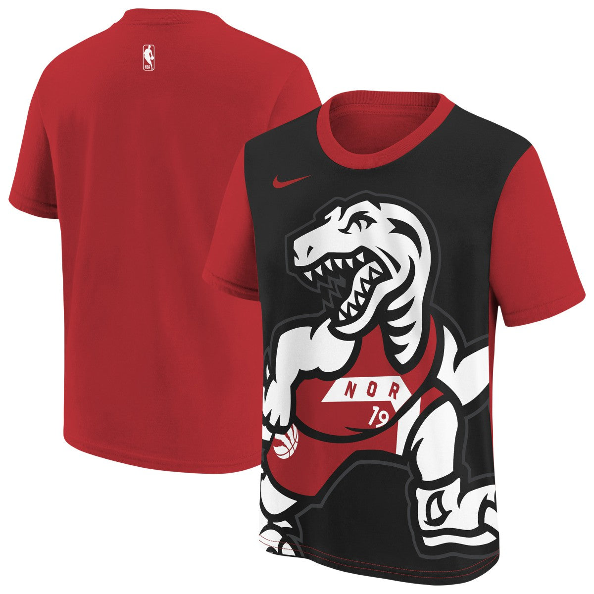 Toronto Raptors Youth 2025/26 City Edition Max90 T-Shirt - Red/Black | Nike cheap
