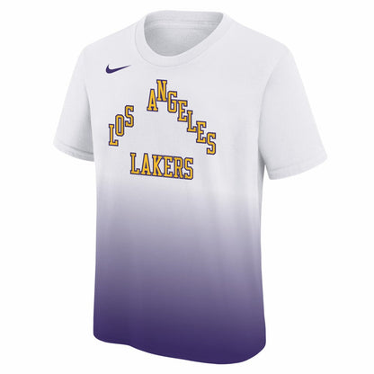 Los Angeles Lakers Youth 2025/26 City Edition Max90 T-Shirt - White/Purple | Nike for sale