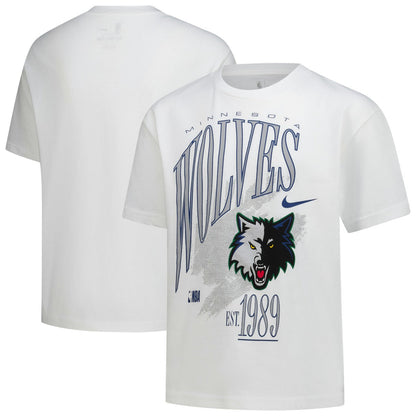 Minnesota Timberwolves Youth Hardwood Classics Champs Max90 T-Shirt - White | Nike outlet