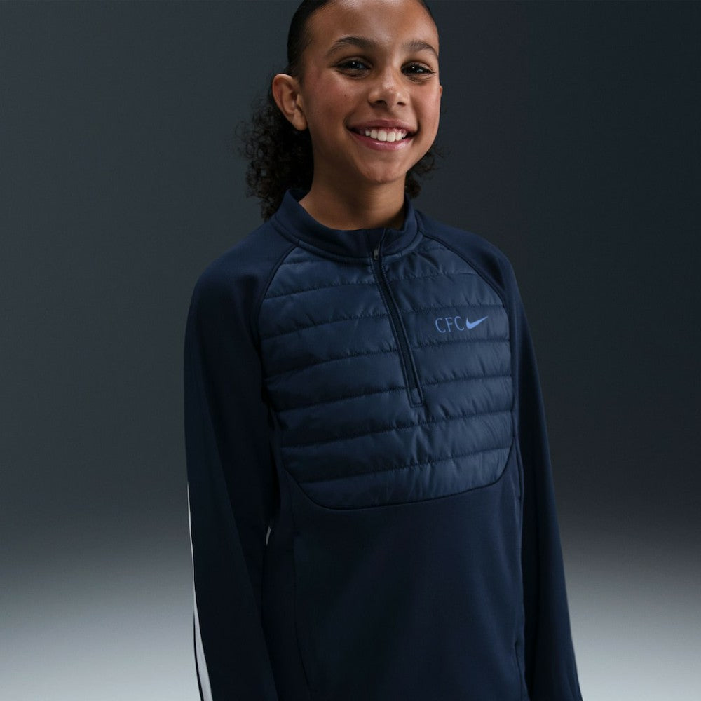 Chelsea Youth 2025/26 Academy Winter Warrior Drill Training Top - Navy | Nike outlet
