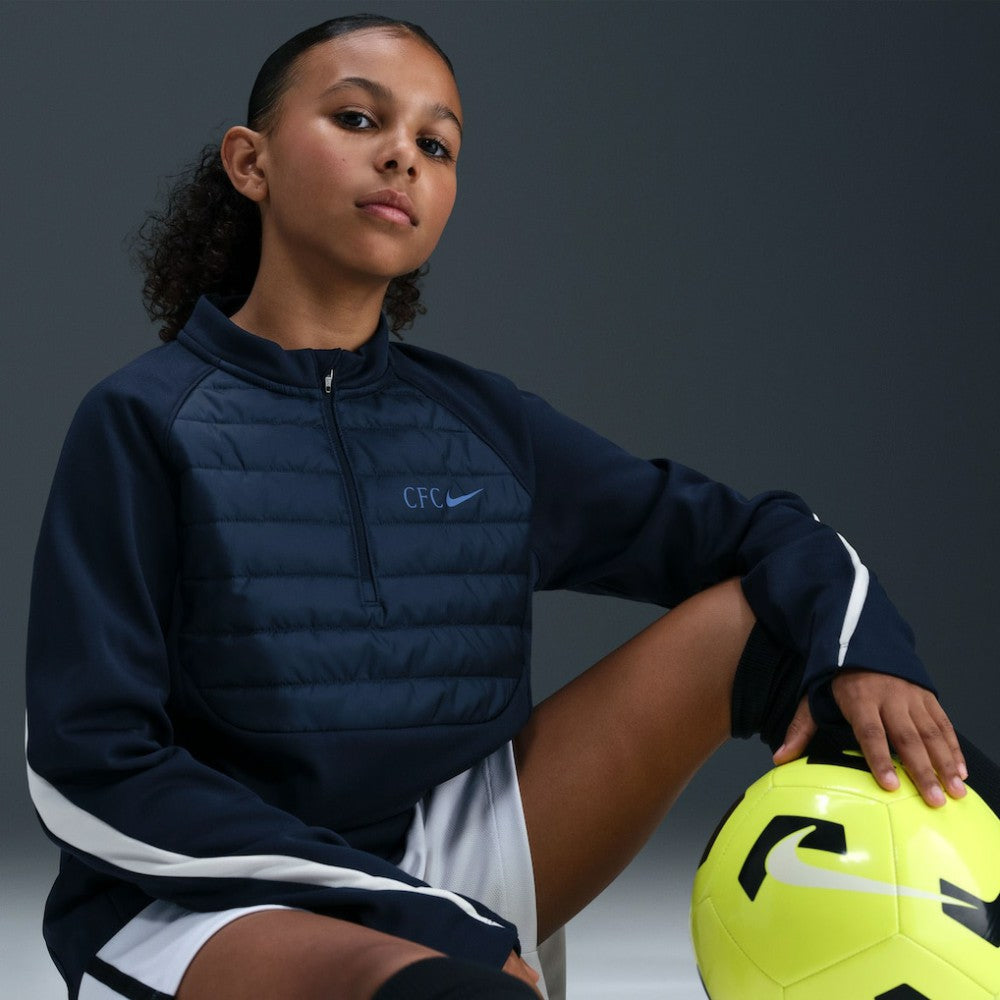 Chelsea Youth 2025/26 Academy Winter Warrior Drill Training Top - Navy | Nike outlet