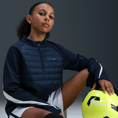 Chelsea Youth 2025/26 Academy Winter Warrior Drill Training Top - Navy | Nike outlet