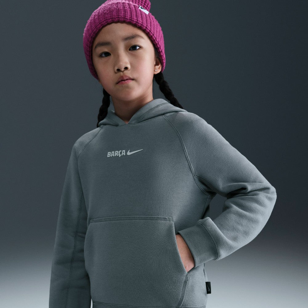 Barcelona Youth Air Raglan Hoodie - Gray | Nike on sale