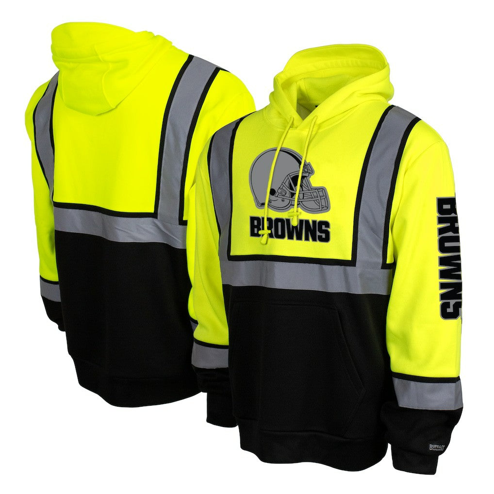 Cleveland Browns High-Visibility Safety Hooded Sweatshirt - Yellow for sale