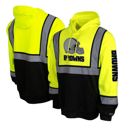 Cleveland Browns High-Visibility Safety Hooded Sweatshirt - Yellow for sale