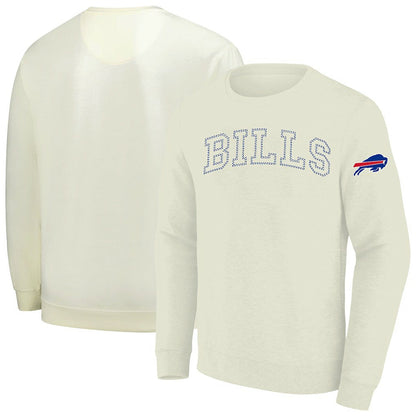 Buffalo Bills Profile Big & Tall Fleece Sweatshirt - Cream discount
