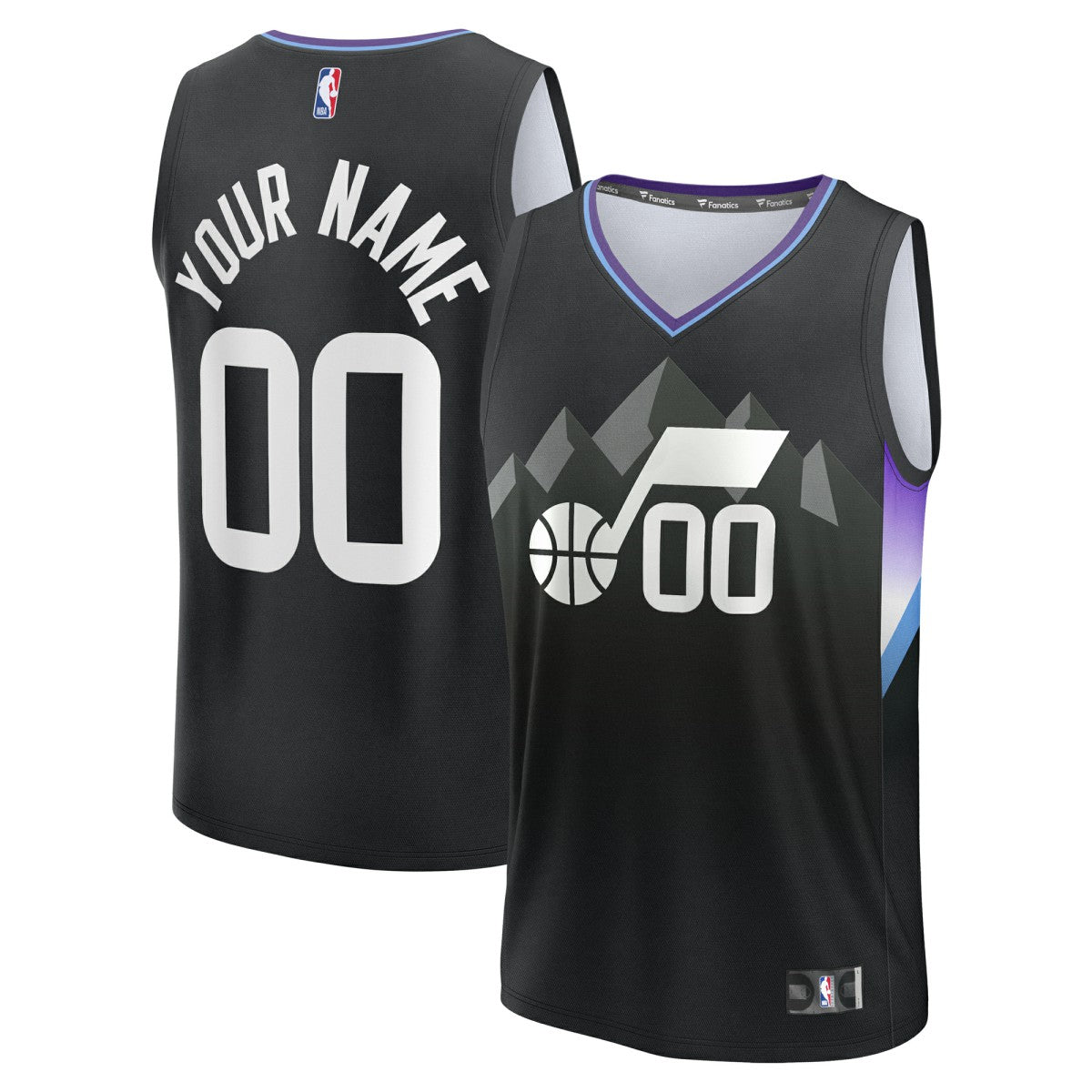 Utah Jazz Fast Break Custom Jersey - Statement Edition - Black | Fanatics shop