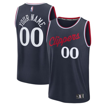 LA Clippers Youth Fast Break Custom Replica Jersey - Navy - Icon Edition | Fanatics sale