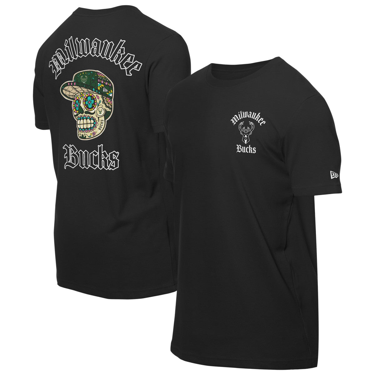 Milwaukee Bucks Sugar Skulls T-Shirt - Black | New Era outlet