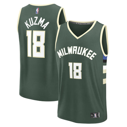 Kyle Kuzma Milwaukee Bucks Fast Break Replica Player Jersey - Icon Edition - Hunter Green | Fanatics discount