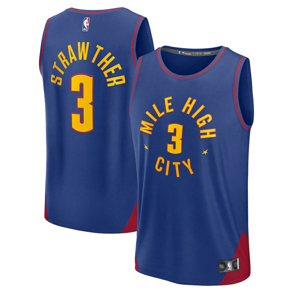 Julian Strawther Denver Nuggets Fast Break Replica Player Jersey sale - Statement Editi- Blue | Fanatics on sale