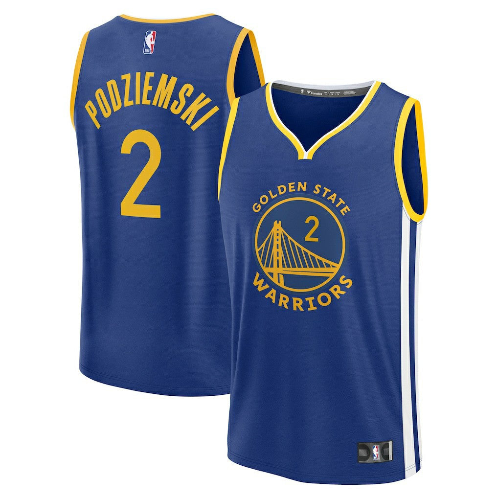 Brandin Podziemski Golden State Warriors Fast Break Replica Player Jersey sale - Icon Editi- Royal | Fanatics shop