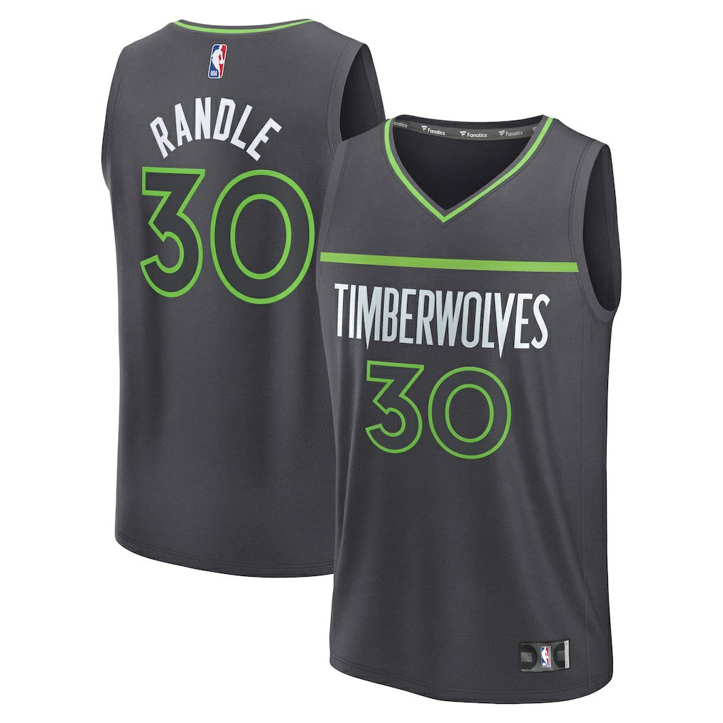 Julius Randle Minnesota Timberwolves Fast Break Replica Player Jersey - Statement Edition - Charcoal | Fanatics online