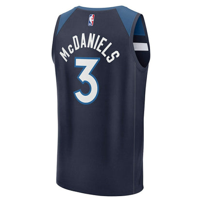 Jaden McDaniels Minnesota Timberwolves Fast Break Replica Player Jersey - Icon Edition - Navy | Fanatics cheap