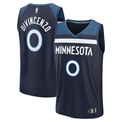 Donte DiVincenzo Minnesota Timberwolves Fast Break Replica Player Jersey - Icon Edition - Navy | Fanatics sale